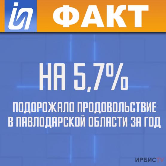 На 5,7% подорожало продовольствие в Павлодарской области за год