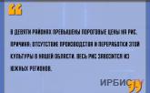 «В 9 районах превышены пороговые цены на рис»