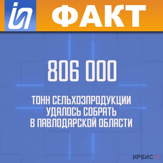 806 000 тонн сельхозпродукции удалось собрать в Павлодарской области